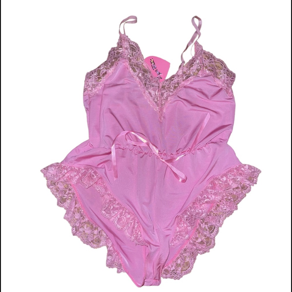 Sugar Thrillz Pink One Piece Lingerie Set